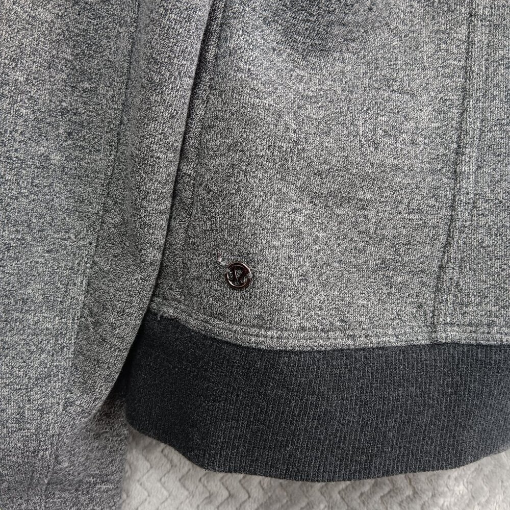 LULULEMON Karmacollected Jacket Heathered Speckled Black Women's 8 Zip Collared - Picture 10 of 12